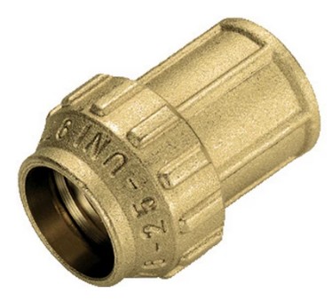 RACCORDO PE IN OTTONE F 63 X 2"