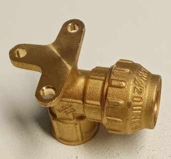 GOMITO PE IN OTTONE FLANGIATO F 32 X 1"