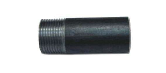 TRONCHETTO FILETTATO ACCIAIO NERO 2"