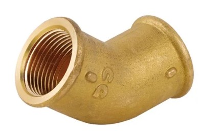 GOMITO IN OTTONE 45° F/F 2”