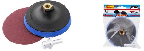 PLATORELLO VELCTRO C/GAMBO 125MM