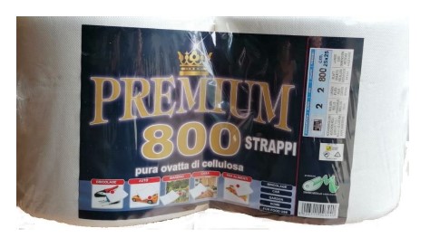 ROTOLO DI CARTA "PREMIUM" 800 STRAPPI PZ2