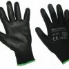 GUANTI RIVESTITI IN POLIURETANO NERO TG 8