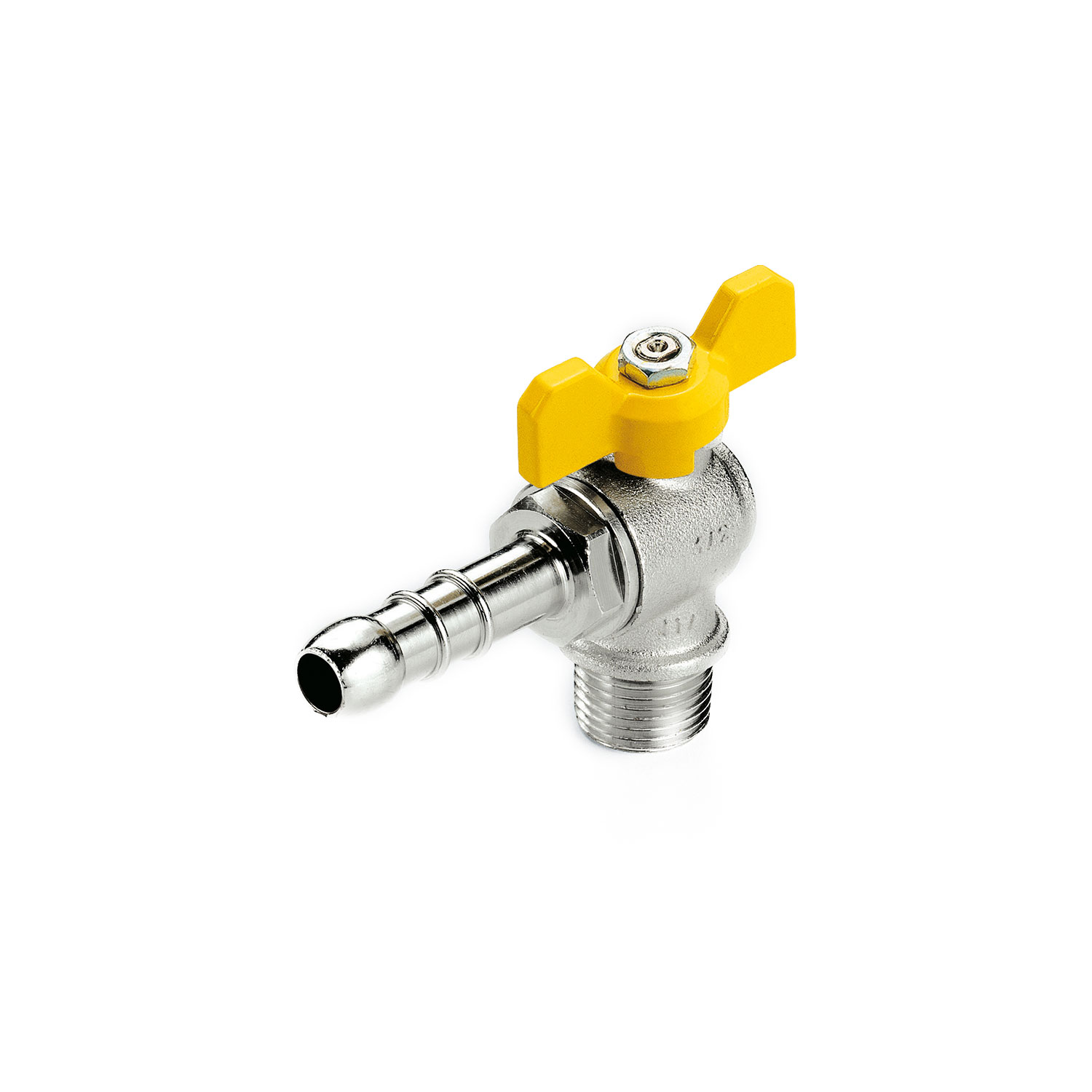 VALVOLA A SFERA GAS FARFALLA 90° M. 1/2X14 C/PORTAGOMMA