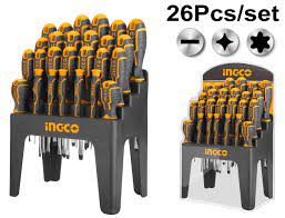 SET 26 CACCIAVITI CROCE-TAGLIO-TORX INGCO
