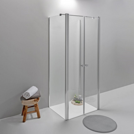 BOX DOCCIA 3 L. APERTURA CENTRALE 80X80X80