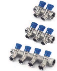 COLLETTORE FAS C/VALV BLU 3VIE 3/4 NICH