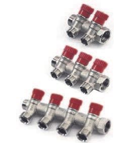 COLLETTORE FAS C/VALV ROSSA 4VIE 3/4NICH