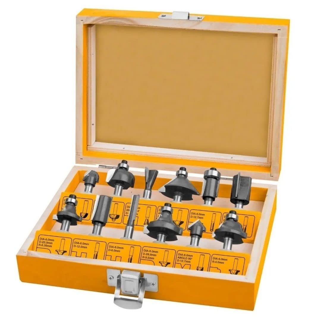 SET 12 FRESE PER LEGNO CODOLO 6 MM INGCO