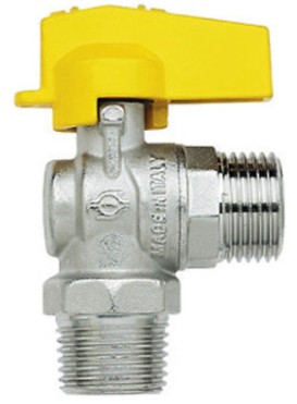 VALVOLA A SFERA GAS FARFALLA 90° M/M 1/2