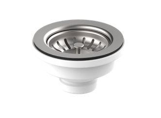PILETTA CANESTRO X LAVEL INOX FORO 90 BASSA S/TP SCARICO DA 1"1/2