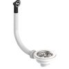 PILETTA CANESTRO X LAVEL INOX FORO 90 BASSAC/TP TONDO SCARICO DA 1"1/2