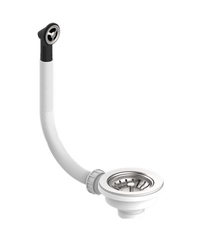 PILETTA CANESTRO X LAVEL INOX FORO 90 BASSAC/TP TONDO SCARICO DA 1"1/2