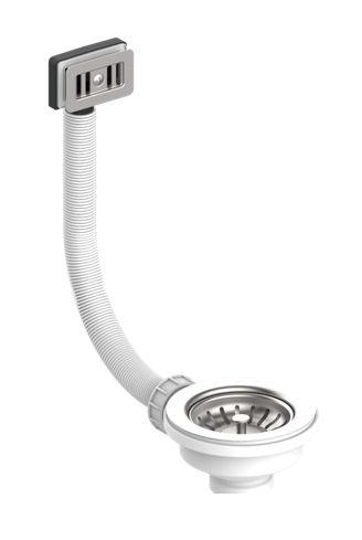 PILETTA CANESTRO X LAVEL INOX FORO 90 BASSAC/TP RETTANGOLARE SCARICO DA 1"1/2