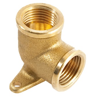 GOMITO IN OTTONE F/F 1/2" C/FLANGIA