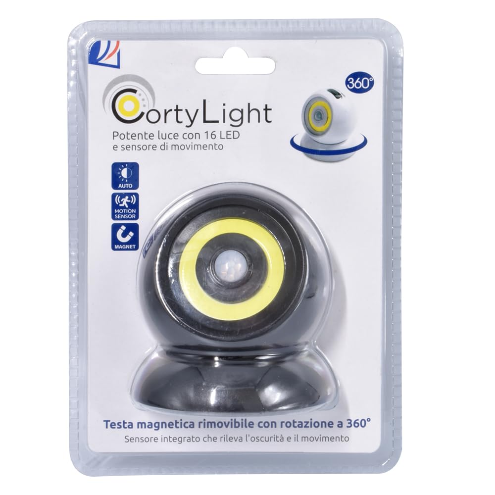 LAMPADA LED CON SENSORE MOVIMENTO 360