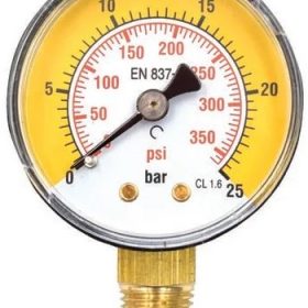 MANOMETRO PER GAS D.50 1/4 0-6 BAR