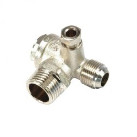 RACCORDO COMPRESSORE CON BICONO 3/8X10X6