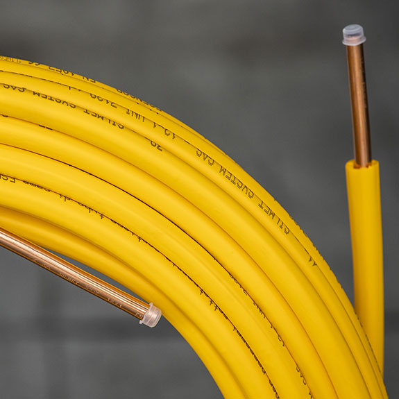 TUBO RAME GAS RIVESTITO 18X1