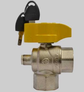 VALVOLA A SFERA SQUADRA GAS F/F 1" C/CHIAVE